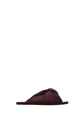 Balenciaga Slippers and clogs drapy Women Leather Red Burgundy