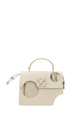 Off-White Handbags Women Leather Beige
