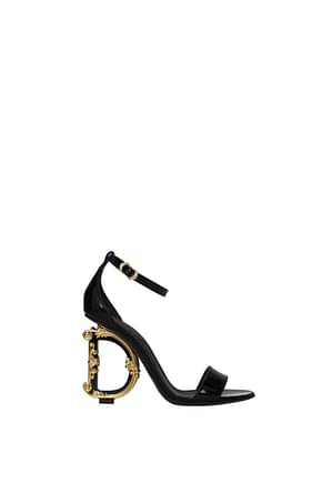Dolce&Gabbana Sandales Femme Cuir Noir
