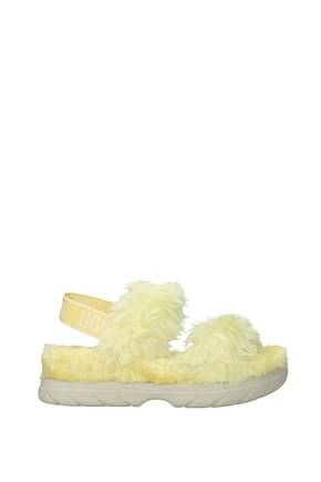 UGG Sandals Women Eco Fur Yellow