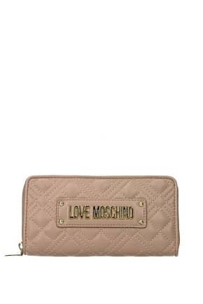 Love Moschino Brieftasche Damen Polyurethan Rosa Rosenfleisch