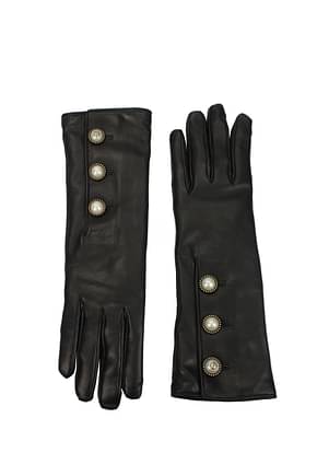Gucci Gloves Women Leather Black