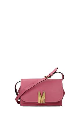 Moschino Crossbody Bag Women Leather Pink