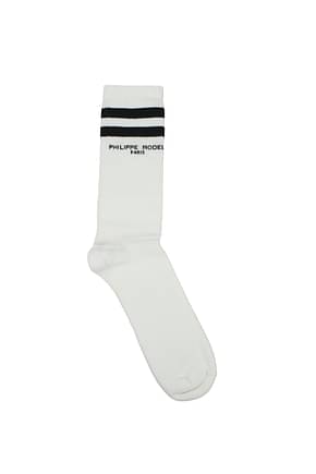Philippe Model Socken Herren Baumwolle Weiß Schwarz
