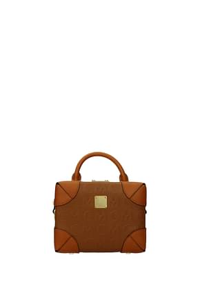 MCM Handbags Women Leather Brown Leather