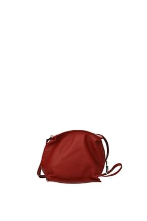 Jil Sander Crossbody Bag Women Leather Red Terracotta