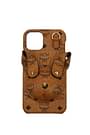 MCM iPhone cover iphone 11 pro Men Leather Brown Cognac