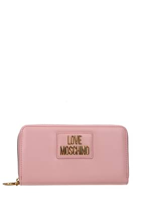 Love Moschino محافظ نساء البولي يوريثين لون القرنفل