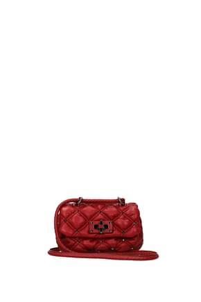 Valentino Garavani Shoulder bags spikeme Women Leather Red