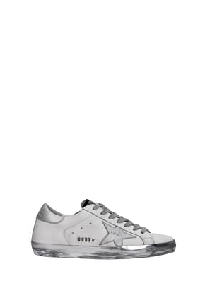 Golden Goose Sneakers superstar Men Leather White Silver