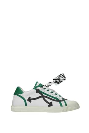 Off-White Sneakers Hombre Tejido Blanco verde