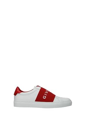 Givenchy Sneakers urban street Femme Tissu Blanc Rouge