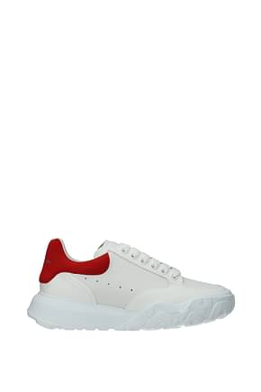 Alexander McQueen Sneakers Men Leather White Red