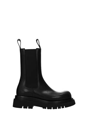 Bottega Veneta Boots lug Men Leather Black