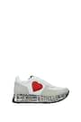 Love Moschino Sneakers Women Leather White Grey