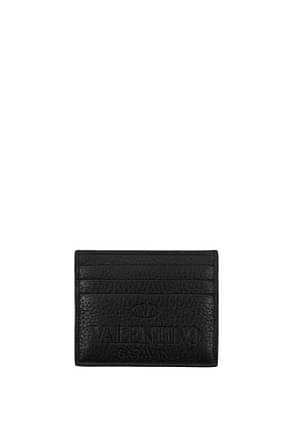 Valentino Garavani Document holders Men Leather Black