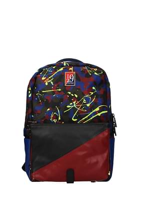Testoni Backpack and bumbags Men Fabric  Blue Red