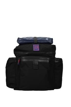 Testoni Backpack and bumbags I29 Men Fabric  Black Blue