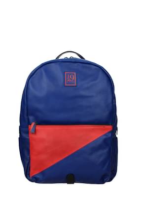 Testoni Backpack and bumbags Men Leather Blue Red