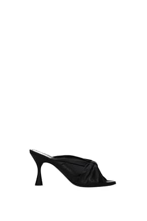Balenciaga Sandales Femme Cuir Noir