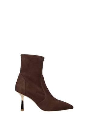 Stuart Weitzman Ankle boots max Women Suede Brown Taupe