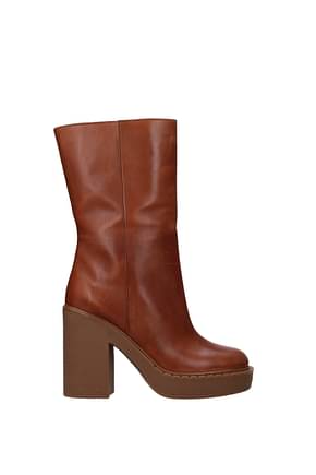 Prada Ankle boots Women Leather Brown