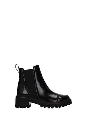 See by Chloé Ankle boots Women Leather Black