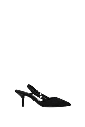 Dolce&Gabbana Sandals Women Satin Black
