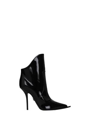Dolce&Gabbana टखने तक ढके जूते महिलाओं पेटेंट लैदर काली