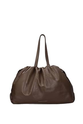 Brunello Cucinelli Shoulder bags Women Leather Brown Mud
