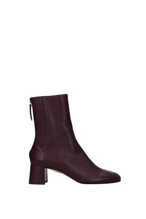 Aquazzura Ankle boots Women Leather Violet Plum