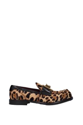 Dolce&Gabbana Loafers vibram Men Pony Skin Brown Leopard
