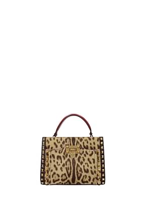 Valentino Garavani Handbags alcove Women Pony Skin Beige Leopard