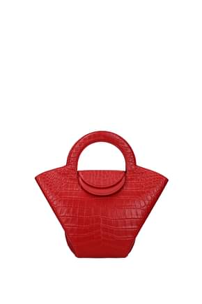 Bottega Veneta ハンドバッグ 女性 皮革 赤 ブライトレッド