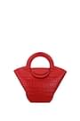 Bottega Veneta Handbags Women Leather Red Bright Red