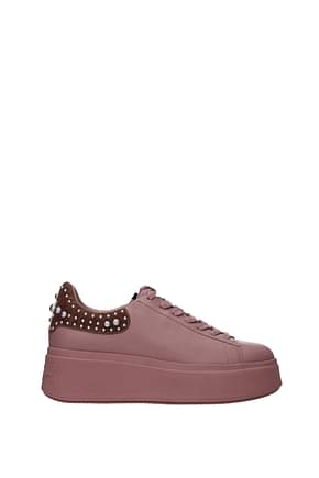 Ash Sneakers moby studs Women Leather Pink Brick