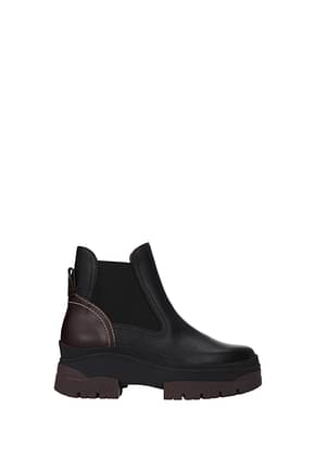 See by Chloé Ankle boots Women Leather Black Brown