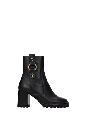 See by Chloé Ankle boots Women Leather Black