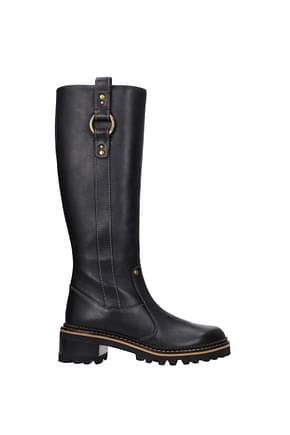 See by Chloé Boots Women Leather Black
