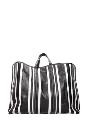 Balenciaga Travel Bags barbes Women Leather Black White