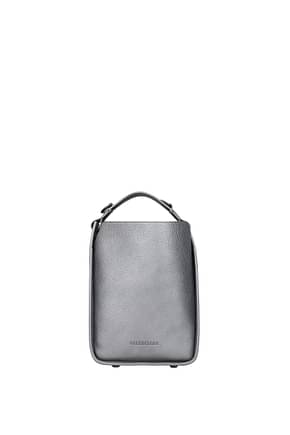 Balenciaga Handbags tool Women Leather Silver