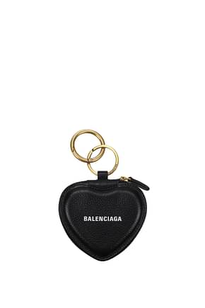 Balenciaga Key rings Women Leather Black