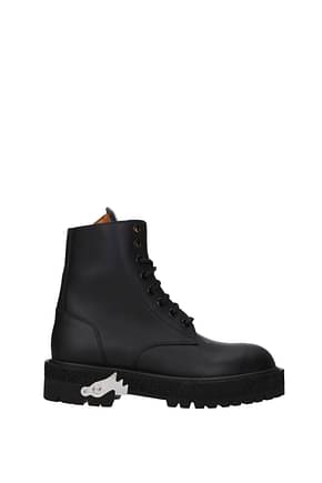 Off-White Ankle Boot vibram Men Leather Black