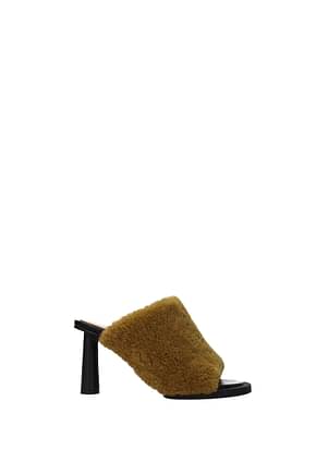 Jacquemus Sandals Women Fur  Brown khaki