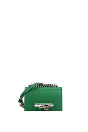 Alexander McQueen Crossbody Bag Women Leather Green