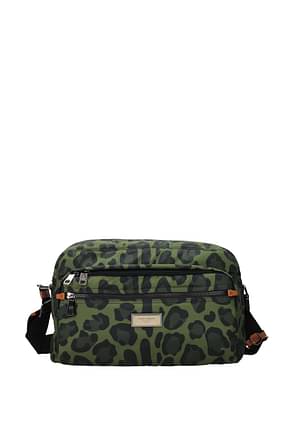Dolce&Gabbana Crossbody Bag Men Fabric  Green Military Green