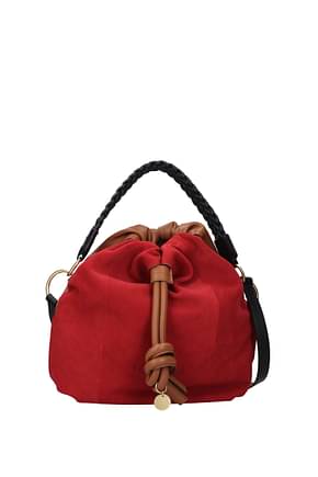 See by Chloé Handbags Women Suede Red Brown