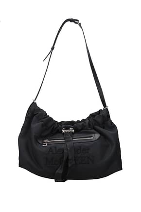 Alexander McQueen Crossbody Bag Women Fabric  Black
