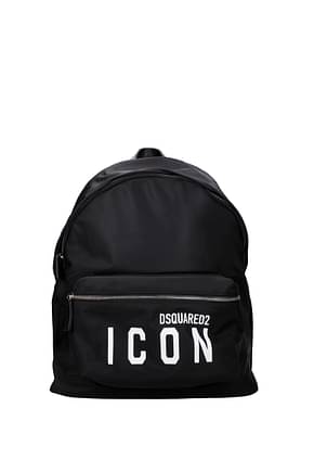 Dsquared2 Backpack and bumbags icon Men Fabric  Black