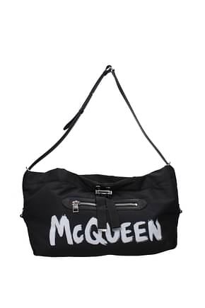 Alexander McQueen Bolsos con bandolera Mujer Tejido Negro